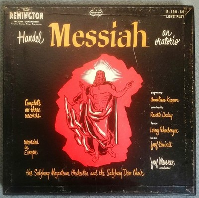 HANDEL Messiah MESSNER KUPPER GREINDL Remington R-199-69 3 LPs box