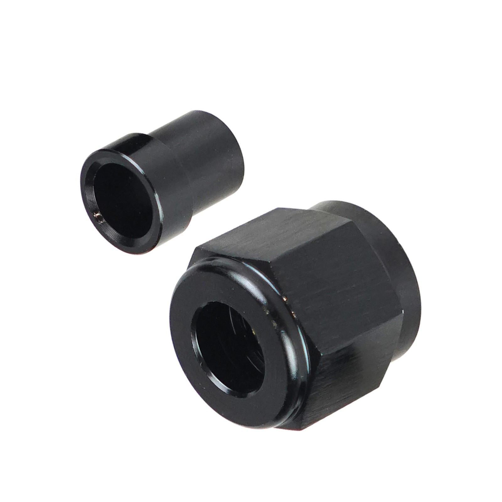 Aluminum Hardline Fitting 4 AN Female Tube Nut And Sleeve For 1/4'' OD Aluminum