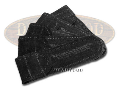 Case xx 5 Small Black Suede Leather Pouch for Pocket Knives 9066