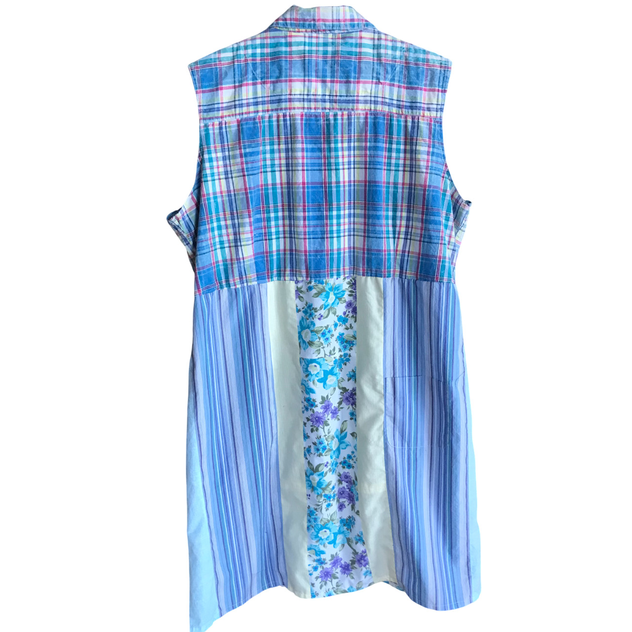 Boho Patchwork Duster: Handmade Button-Down Layer… - image 4