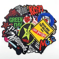 New Random Lot of 25 Rock Band Patches Iron on Music Punk Roll Heavy Metal Sew