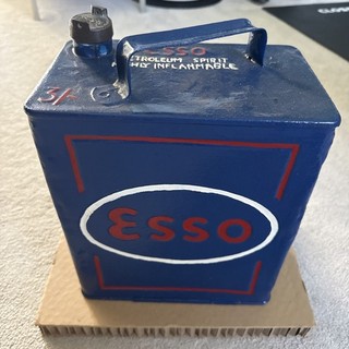 Original Genuine Vintage ESSO Petroleum SPIRIT TWO GALLON PETROL CAN Restored