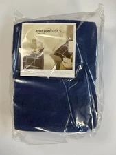 Amazon Basics 6 Piece Oversized Towel set, 100% Cotton towels, Navy Blue