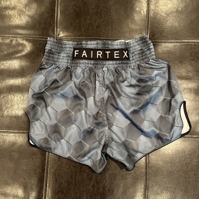 Authentic Fairtex BS1902 Stealth Grayish Satin Shorts Boxing Muay Thai XL(READ)
