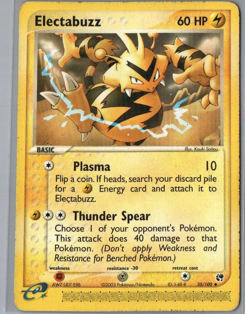 Electabuzz 35/100 Uncommon Sandstorm Pokemon Heavily Played