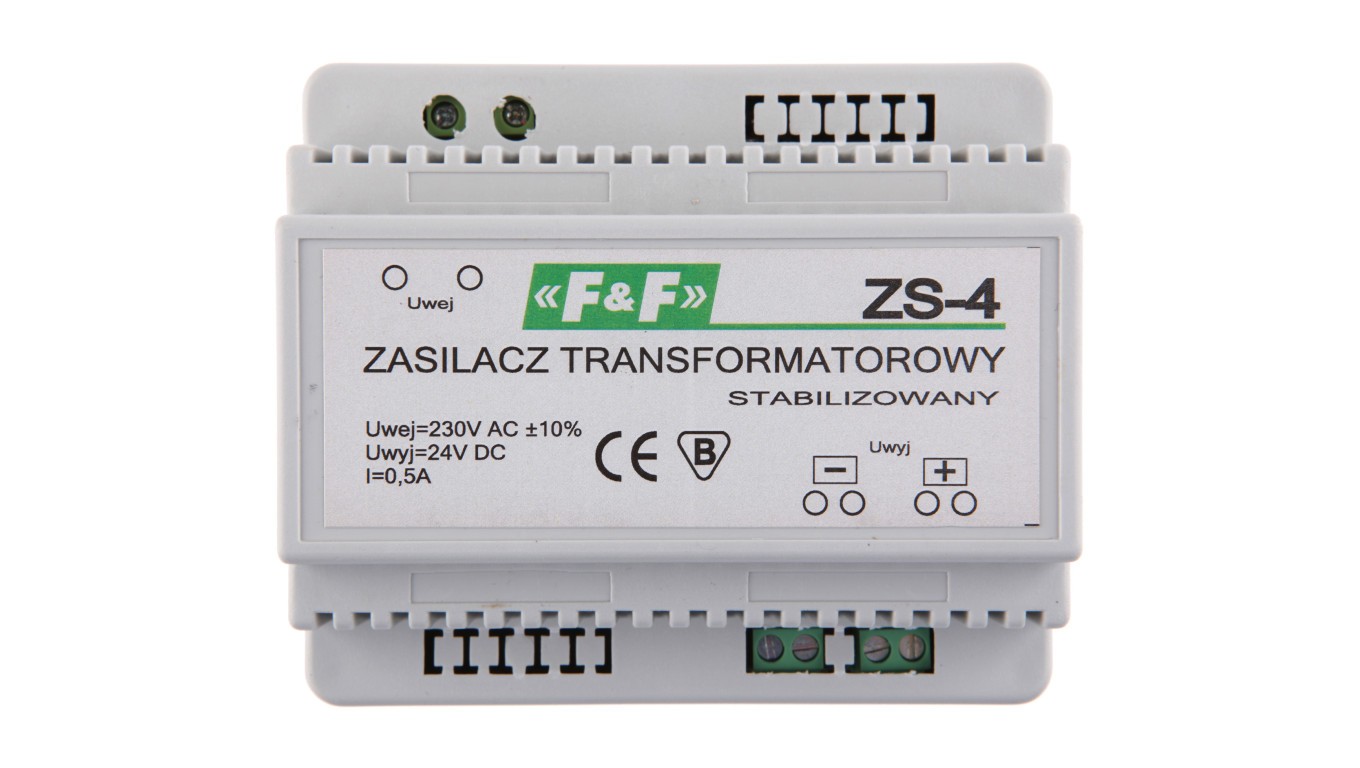 230VAC/24VDC Power Supply Stabilized 12W 0.5A ZS-4 ZI