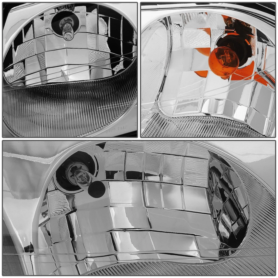 Par de faros/lámpara de señal de giro transparente carcasa cromada para Chevy Impala 2000-2005 Foto 3 de 4