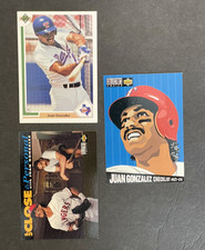Upper Deck Juan Gonzalez 3 Cards (91UD #646, 94UD #323, 94UD#633)