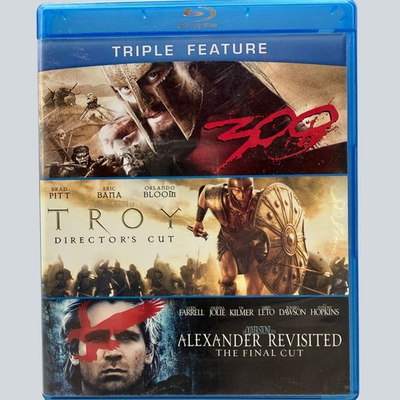 #ad Triple Blu ray 300 Troy Directors Cut Alexander Revisited: The Final Cut $4.99