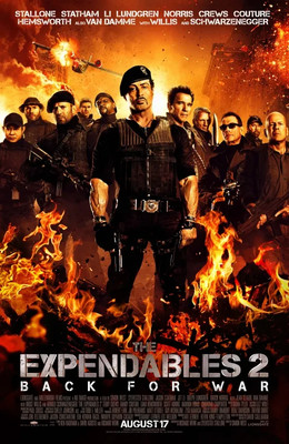 THE EXPENDABLES 2,  Stallone, Statham, Chuck Norris FINAL 27X40 DS POSTER