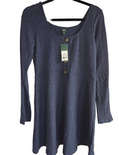 Wild Fable Navy Ribbed Dress size Large New with Tags
