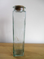 Vintage Spaghetti Pasta Jar With Cork Lid  Tall 12” Recycled Glass