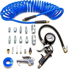  Heavy Duty Air Compressor Accessories Kit 20 Pieces with 1/4 inch x 25 feet Pol