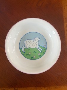 IKEA of Sweden Ceramic Bowl Lamb Vintage 1980s made in Germany Rare 7.25" diamet