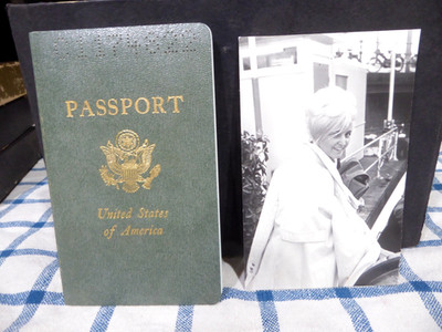1972 US Passport Cute Young Blonde Woman Traveling to Europe Plus Photo