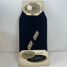 New Vintage Navy Extra Point Mens Stretch Socks Sz 10-13 New On Card