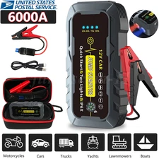 6000A Car Jump Starter Booster Jumper Boxes Portable Power Bank Battery Charger