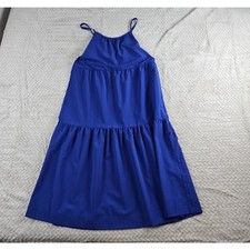 Girls 3 Tier Youth Dress Adjustable Spagetti Strap MONDETTA Size Med Blue Dress