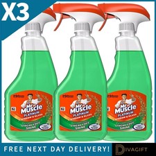 Image of 3 x MR MUSCLE PLATINUM WINDOW & GLASS CLEANER SPRAY 500ML STREAK FREE SHINE NEW