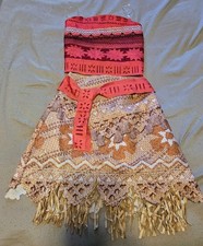 Disney Moana Adventure Costume Girls Size 4-6X Halloween 2 Piece Dress Up