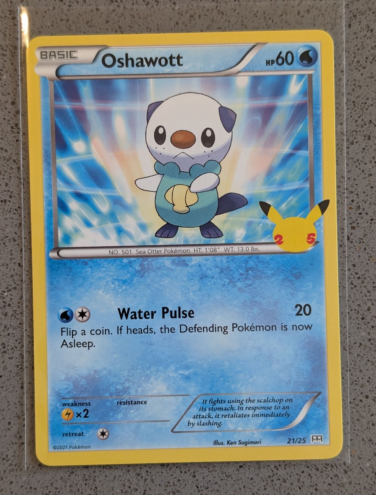 Oshawott 21/25 Regular McDonald's Collection 2021 Pokemon NM