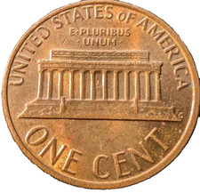 United States 1 Cent  Lincoln Memorial Cent  Bronze Coin 1959-1982