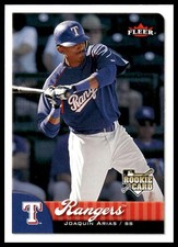 2007 Fleer #369 Joaquin Arias Texas Rangers NM+