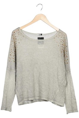 Repeat Pullover Damen Strickpullover Strick Oberteil Gr. L Wolle Grau #2id13ys