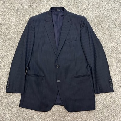 Brooks Brothers 1818 Fitzgerald 41R Navy Pinstripe Saxon Wool Blazer Suit Jacket