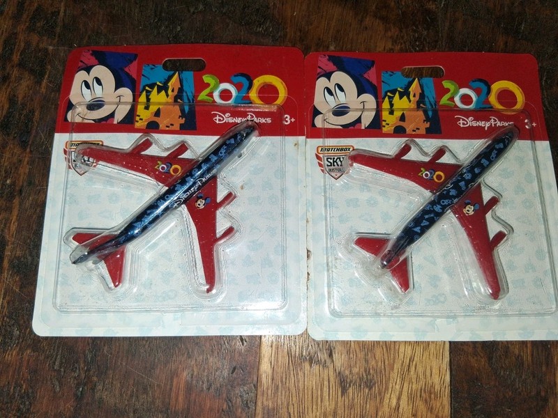 (2)Disney Parks Matchbox 2020 Mickey Mouse Sky Busters Toy Plane GKV19-3XE NEW