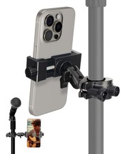 Mic Stand Phone Holder, Holder Mount for 4.7 to 7 inches, Black