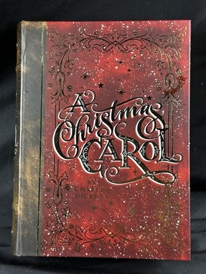Punch Studio Large A Christmas Carol Red Faux Book Decorative Box 9  x 6.5'' New