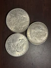 Lot of 3 Morgan Silver Dollars 1897 & 1889 $1 US Silver Coins Circulated