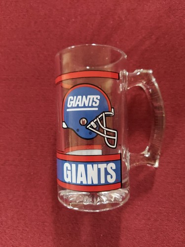 VINTAGE NFL NEW YORK GIANTS GLASS MUG