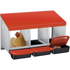 Stainless Steel Chicken Nesting Boxes W/ Pull-Out Trays, Roll Away, Easy Clean