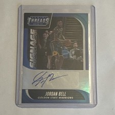 2018-19 Panini Threads Signage Jordan Bell #35 Autograph Golden State Warriors