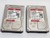 Matching Pair Two 6TB WD NAS Red Pro  7200 RPM, 3.5" Hard Drive Lot 2 HD Units