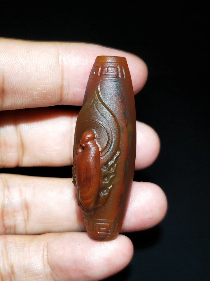 COLGANTE BUDA TALLADO A MANO ÁGATA ROJA BRASILEÑA 100% NATURAL CERTIFICADO 20g Foto 2 de 4