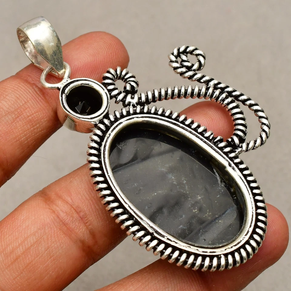 Ciondolo gioiello in argento sterling 925 fatto a mano con pietra preziosa... - Immagine 4 di 4