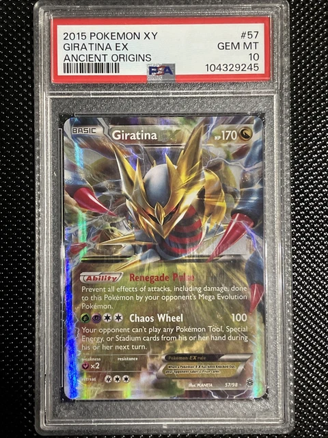 2015 POKEMON XY ANCIENT ORIGINS #57 GIRATINA EX PSA 10