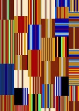 -Exclusive Vertical Design African Wax Print, 100 Cotton, Sell by 6 Yards