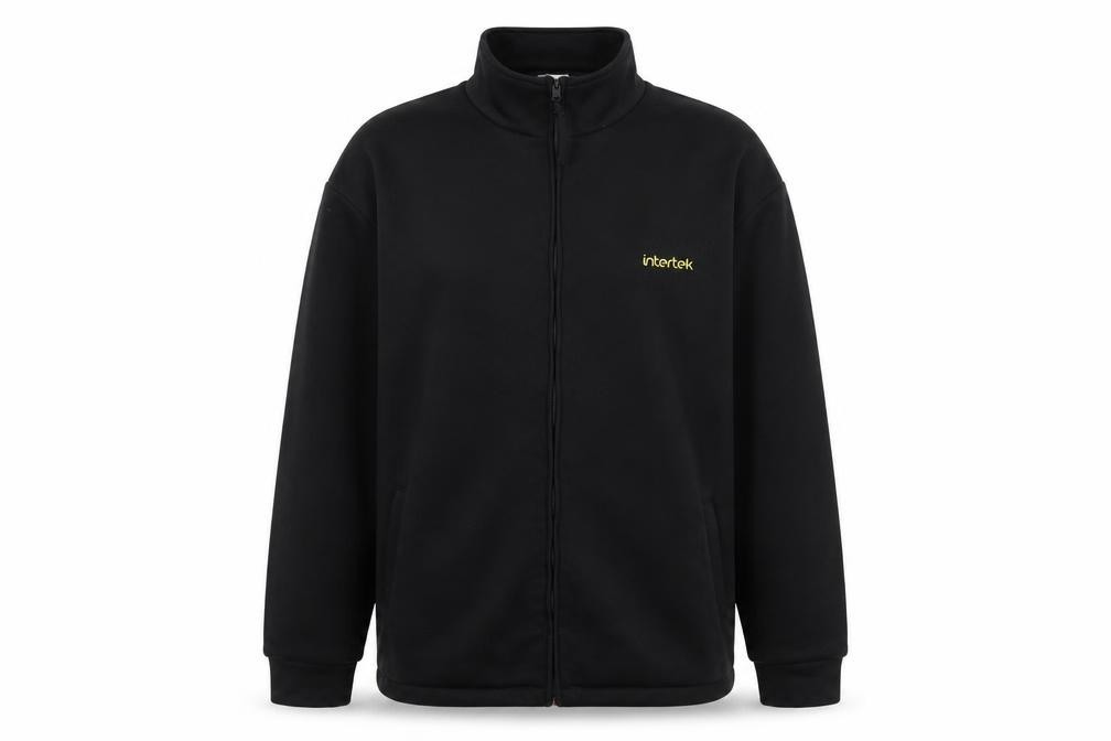 Alexandra Mens Full Zip Jumper Size XL Black High Neck Long Sleeve