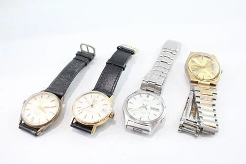 Vintage Mechanical Watches Seiko Rotary Avenger Avia Olympic Working x 4