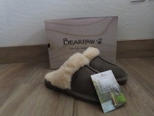 Bearpaw Womens Loketta Slippers Size 5 Seal Brown Brand New In Box