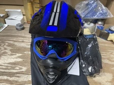 ILM Youth Kids ATV Motocross Helmet Goggles Sports Gloves Dirt Bike Size Medium