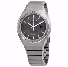 Citizen Eco-Drive Super Titanium Armor Gray Black Dial Men's Watch AW1660-51H