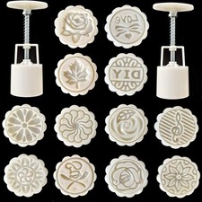 14 PCS Bath Bomb Mold Set Includes 2pcs Bath Bombs Press and 12pcs Different ...