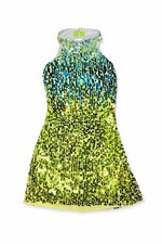 Revolution Dancewear Green Sequin Lyrical Costume Youth Child Smal
