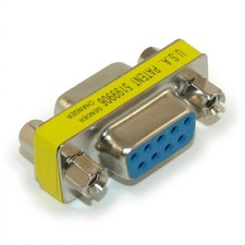 Serial Port Gender Changer Adapter Female/Female DB9 Nickel Plated