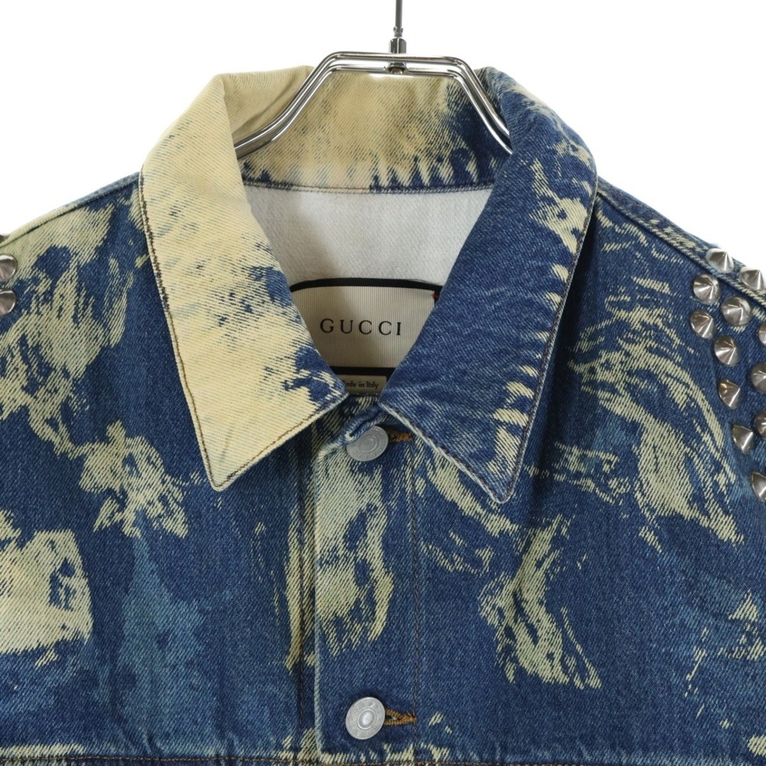 GUCCI 17SS ALESSANDRO MICHELE STUDDED DENIM JACKET Alessan Romicale period Used thumbnail 3